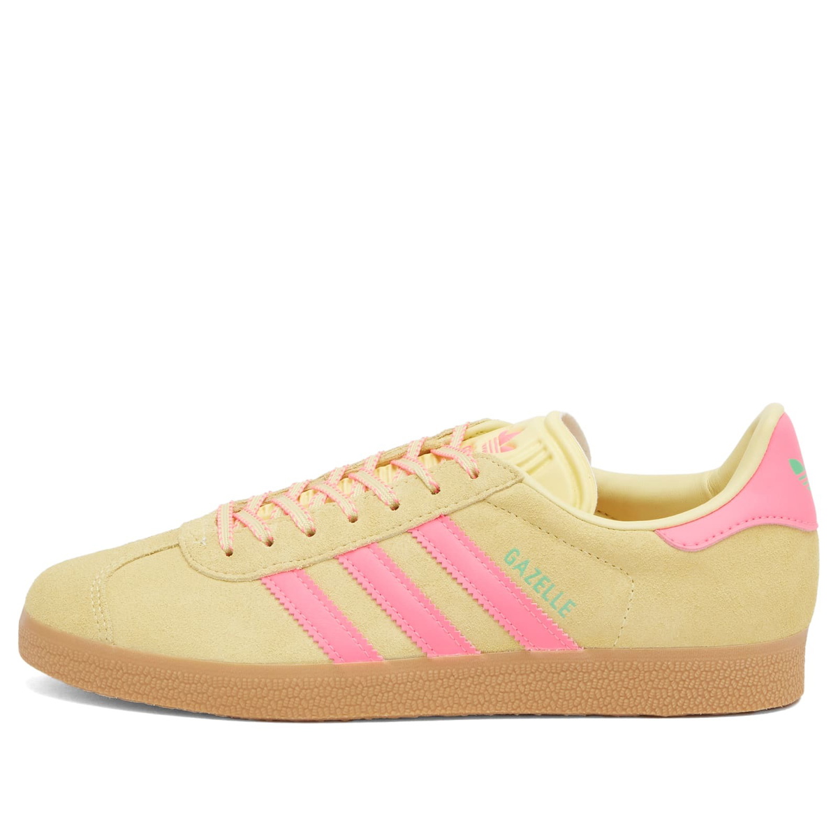 Adidas Women's Gazelle W in Powder Yellow/Lucid Pink adidas