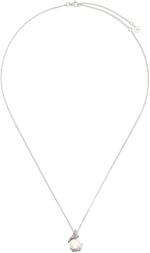 Photo: Alan Crocetti SSENSE Exclusive Silver Pearl In Heat Necklace