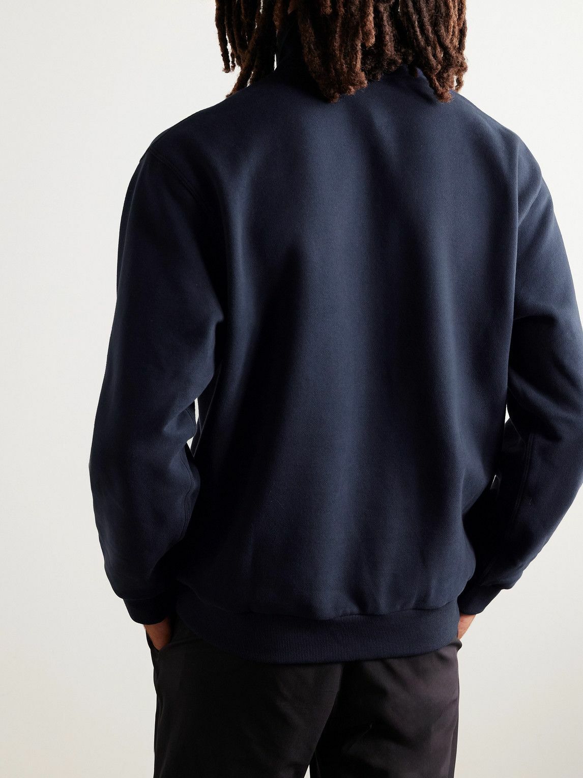 Lululemon - Steady State Cotton-Blend Jersey Half-Zip Sweatshirt - Blue