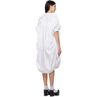 Noir Kei Ninomiya White Cotton Broadcloth Short Sleeve Dress