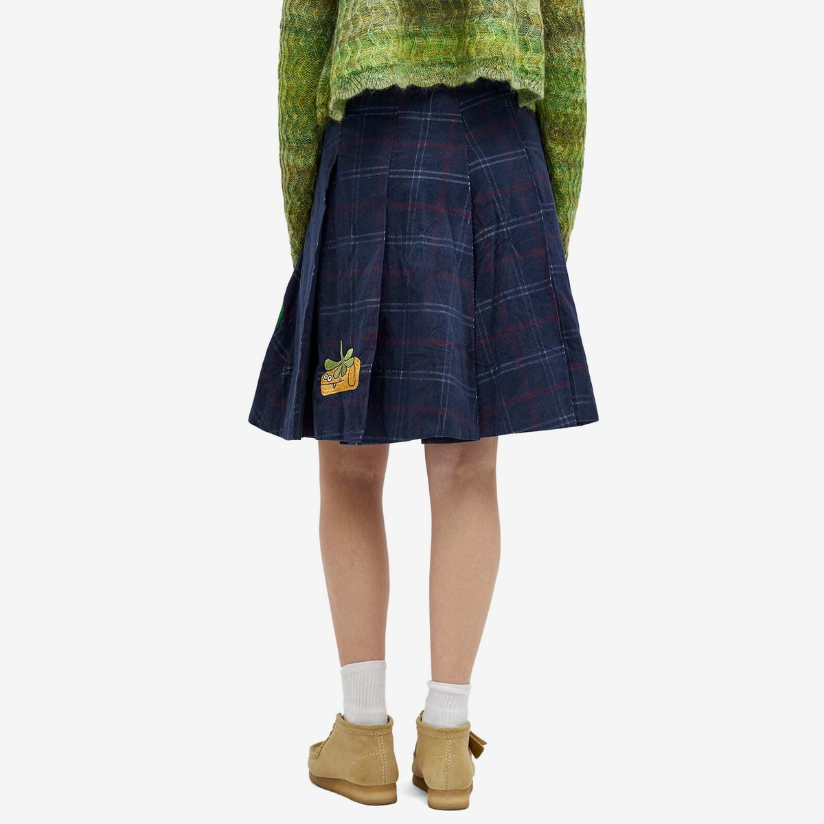 Brain Dead Women's Mesa Pleated Skirt in Blue Multi