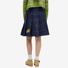 Brain Dead Women's Mesa Pleated Skirt in Blue Multi