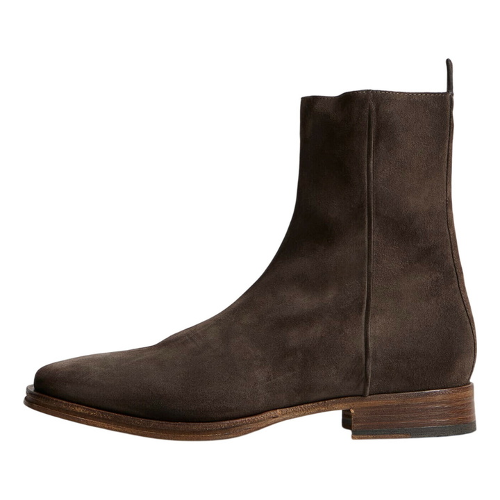 Photo: Acne Studios Men's Bebe Suede Boots in Taupe Grey