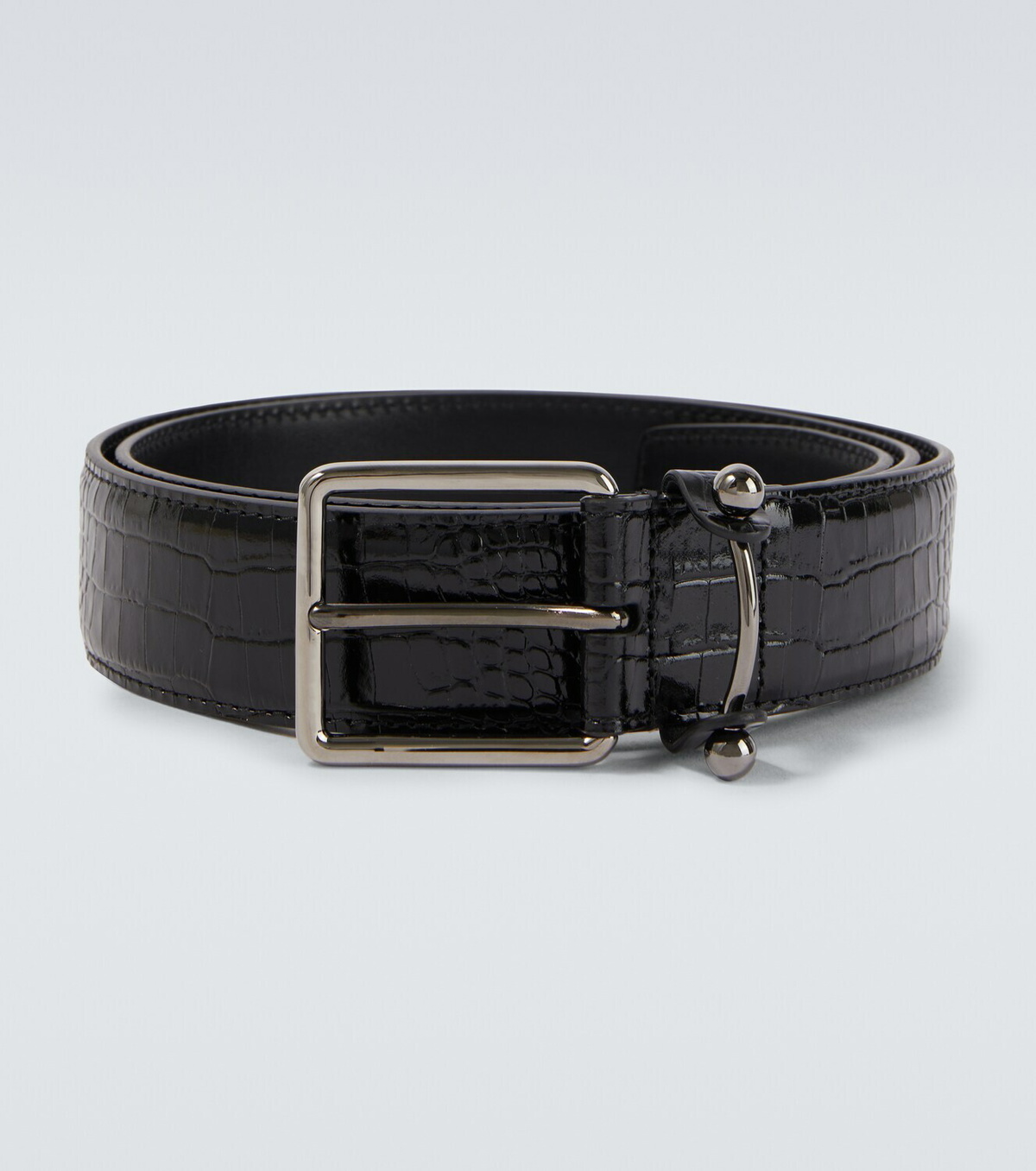 Christian Louboutin Croc-effect leather belt