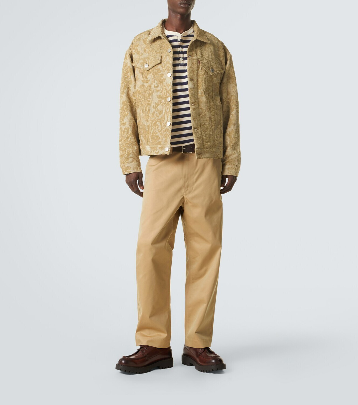 Junya Watanabe Striped cotton jersey T-shirt