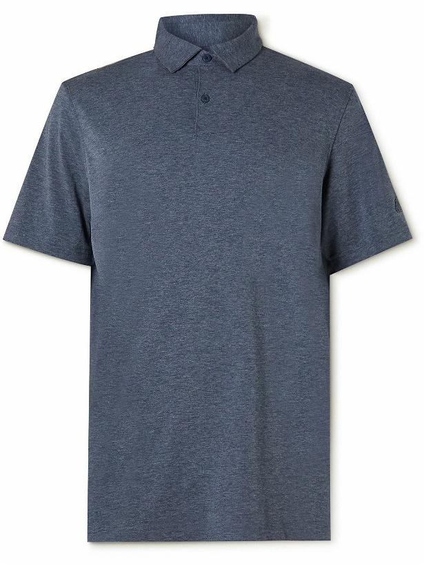 Photo: adidas Golf - Logo-Print Recycled-Jersey Polo Shirt - Blue
