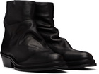 424 Black Marathon Cowboy Boots