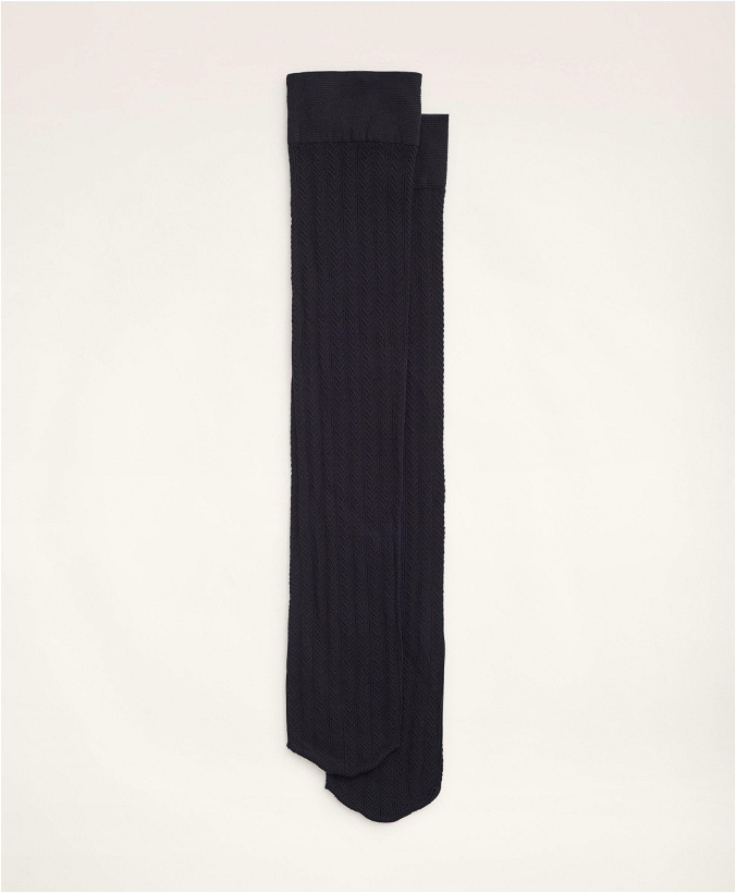 Photo: Brooks Brothers Women's Herringbone Socks | Black