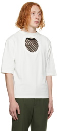 Dion Lee White Cutout T-Shirt