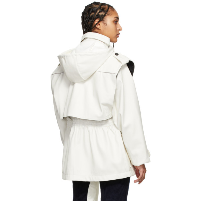 GR-Uniforma White Faux-Leather Fireman Coat