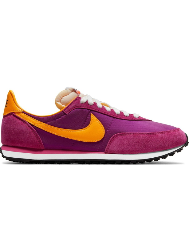 Photo: NIKE - Waffle 2 SP Leather and Suede-Trimmed Nylon Sneakers - Purple