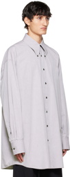 MM6 Maison Margiela Gray Embroidered Shirt