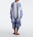 Camilla Embellished printed cotton and silk kaftan