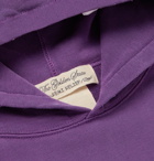 Remi Relief - Cropped Loopback Cotton-Jersey Hoodie - Men - Purple