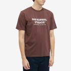 Pas Normal Studios Men's Off-Race Logo T-Shirt in Deep Brown