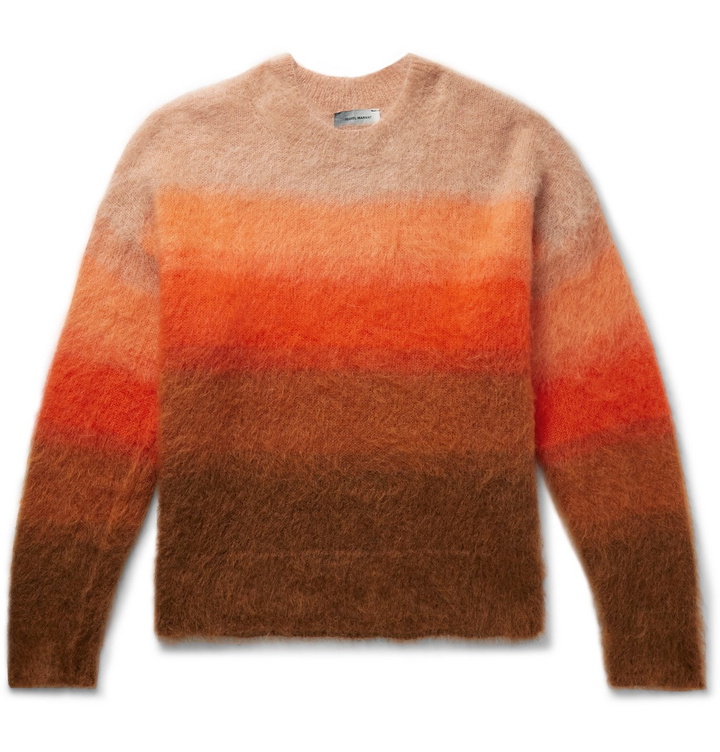 Photo: Isabel Marant - Drussellh Dégradé Mohair-Blend Sweater - Orange