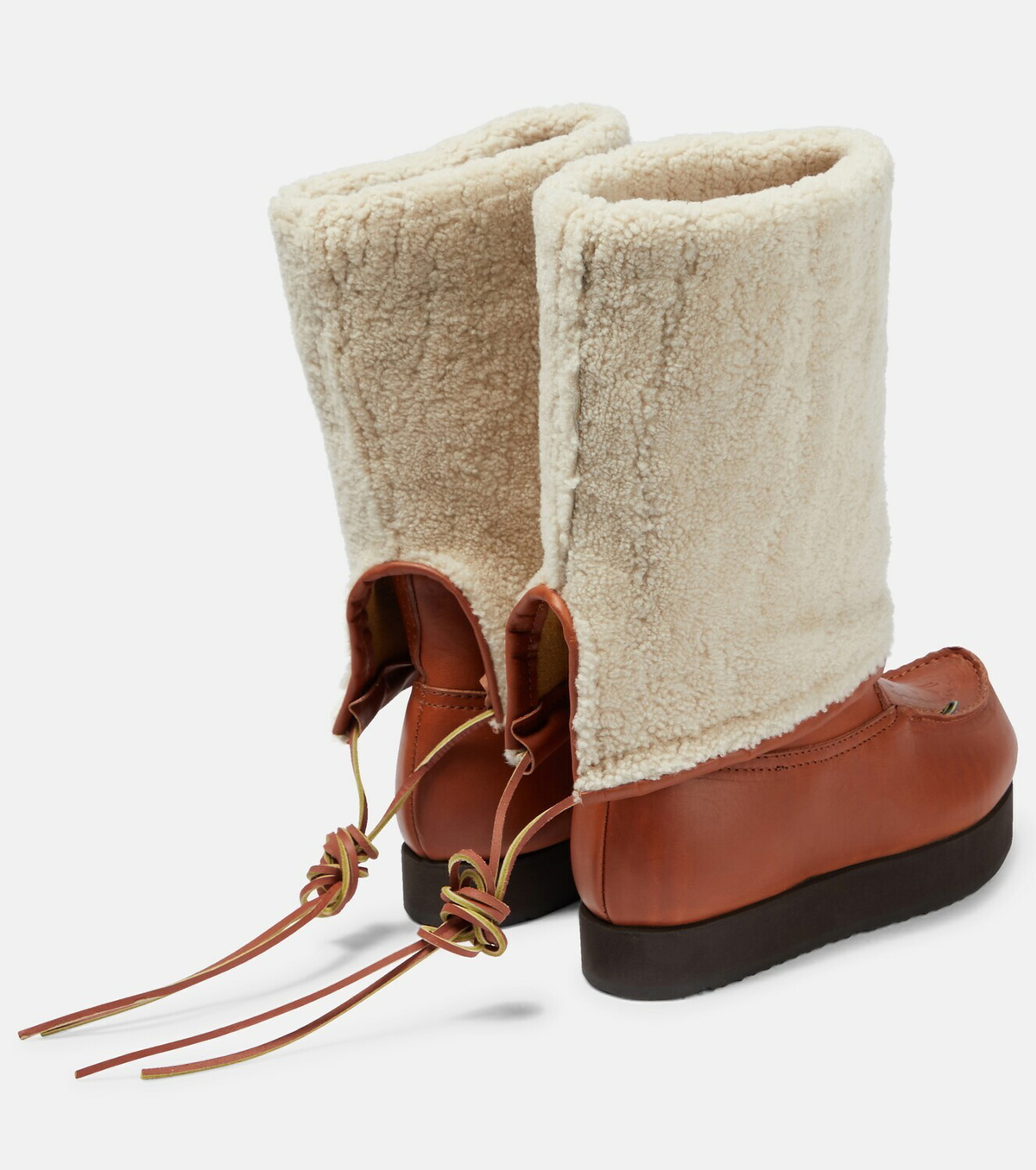 【関税込み】Acne Studios オフホワイト Furry Clog ブーツ Acne Studios - Furry clog boots - Off white