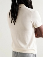 Incotex - Zanone Slim-Fit Cotton and Silk-Blend Polo Shirt - White
