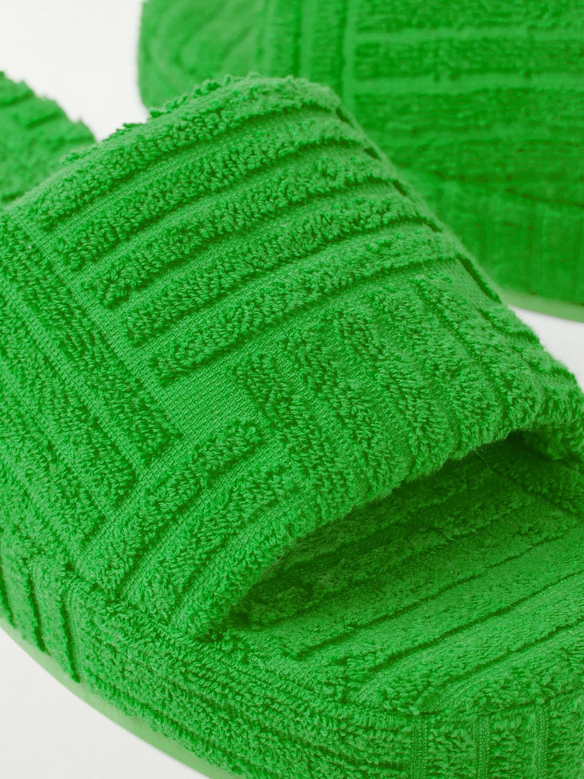 Bottega Veneta - Terry Slides - Green