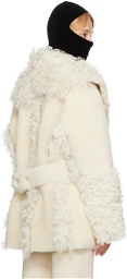 Jacquemus Off-White 'Le Veste Piobbu' Shearling Coat