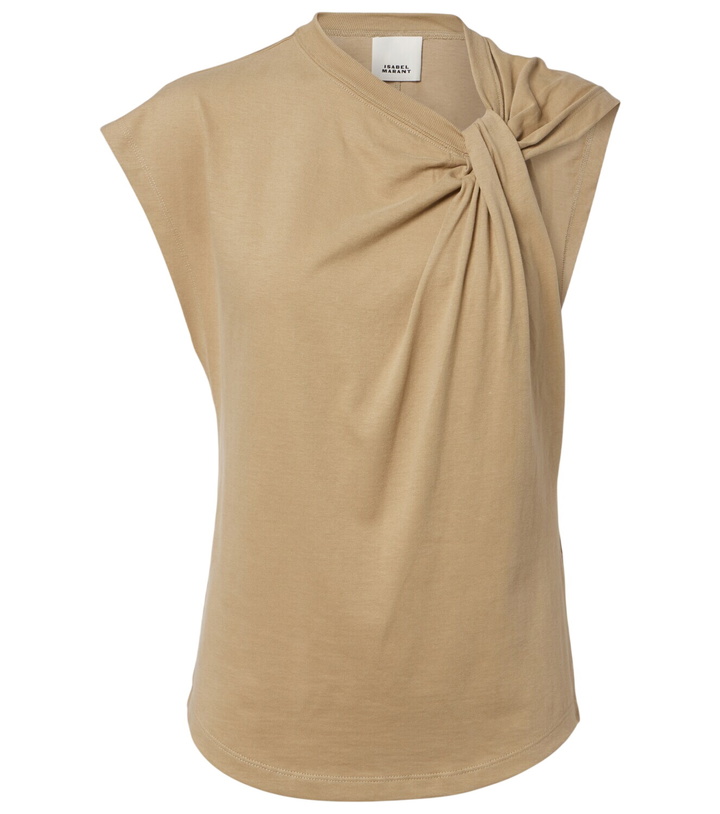 Photo: Isabel Marant Nayda gathered cotton jersey T-shirt