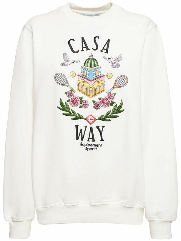 Photo: CASABLANCA - Casa Way Embroidered Jersey Sweatshirt