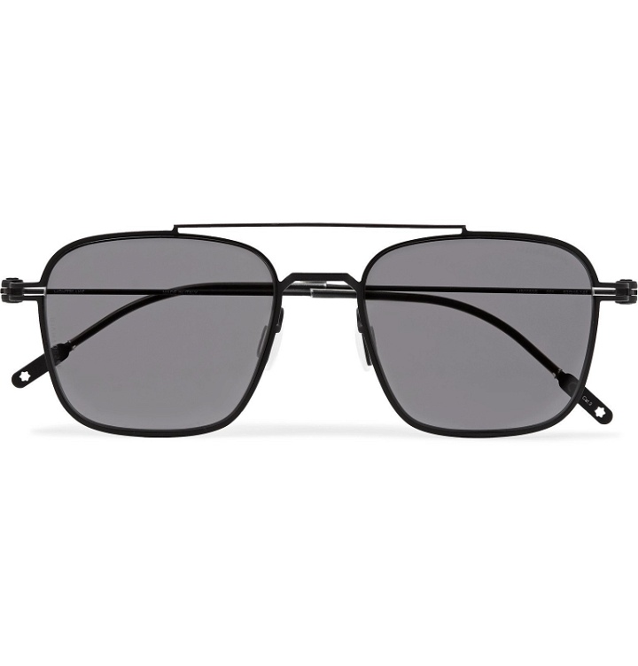 Photo: Montblanc - Aviator-Style Metal Sunglasses - Black