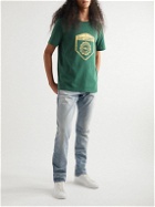 SAINT LAURENT - Logo-Print Cotton-Jersey T-Shirt - Green