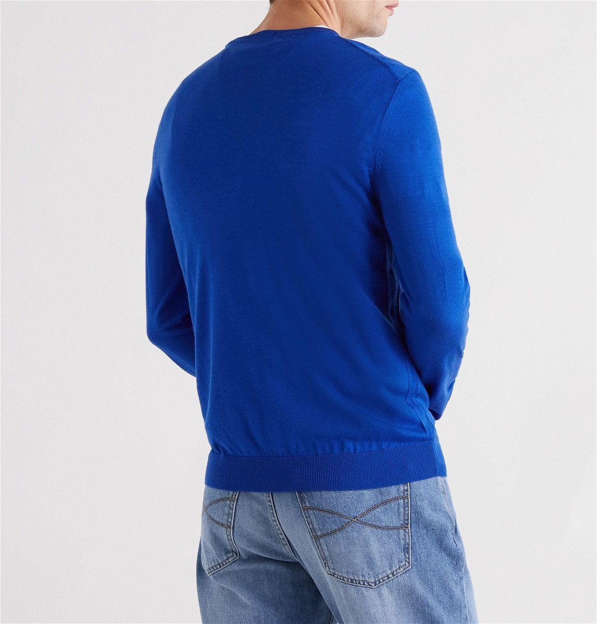 Hugo Boss - Slim-Fit Virgin Wool Sweater - Blue Hugo Boss