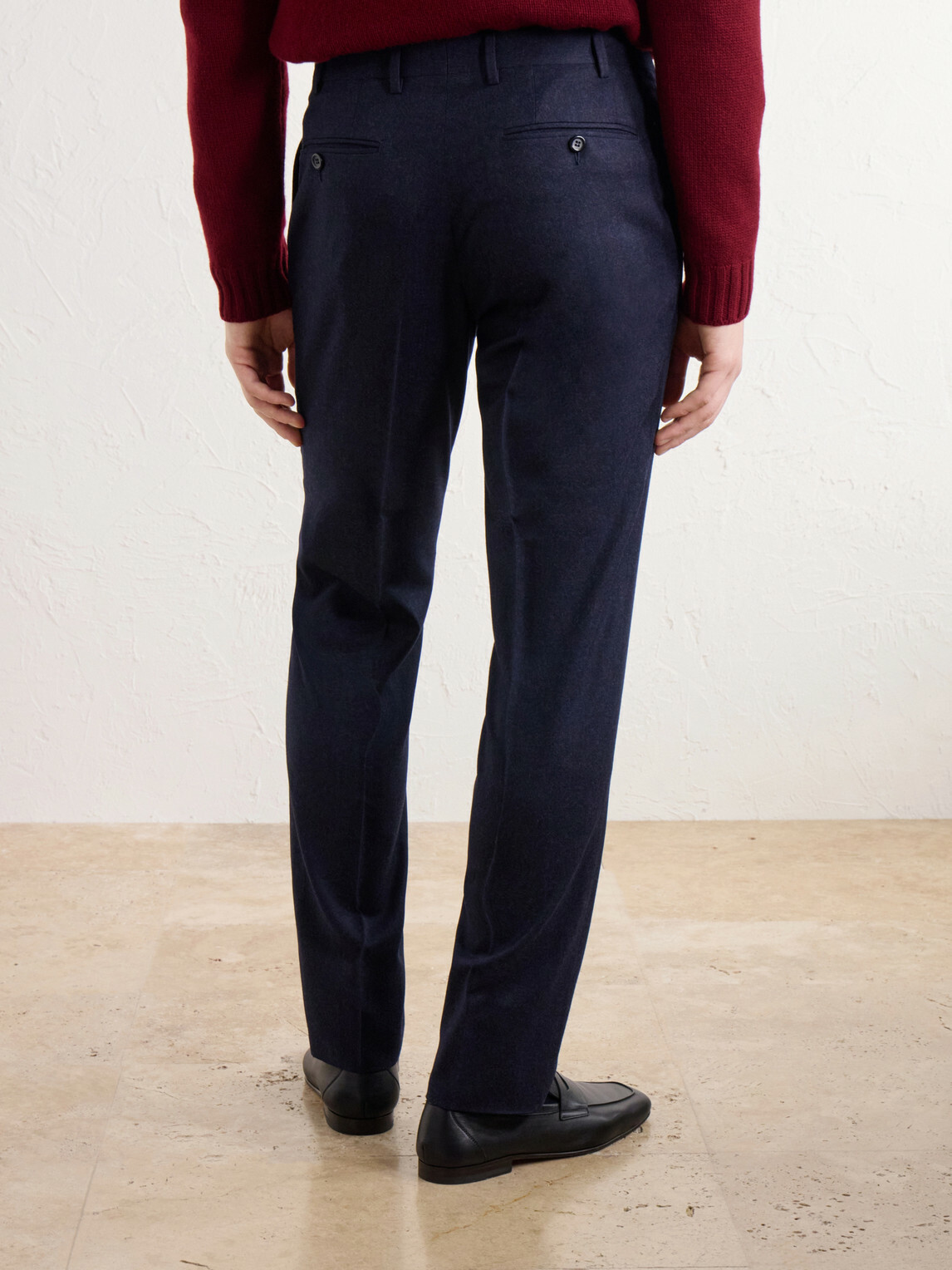 Canali - Slim-Fit Tapered Wool-Flannel Suit Trousers - Blue