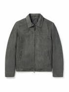 Canali - Suede Harrington Jacket - Gray