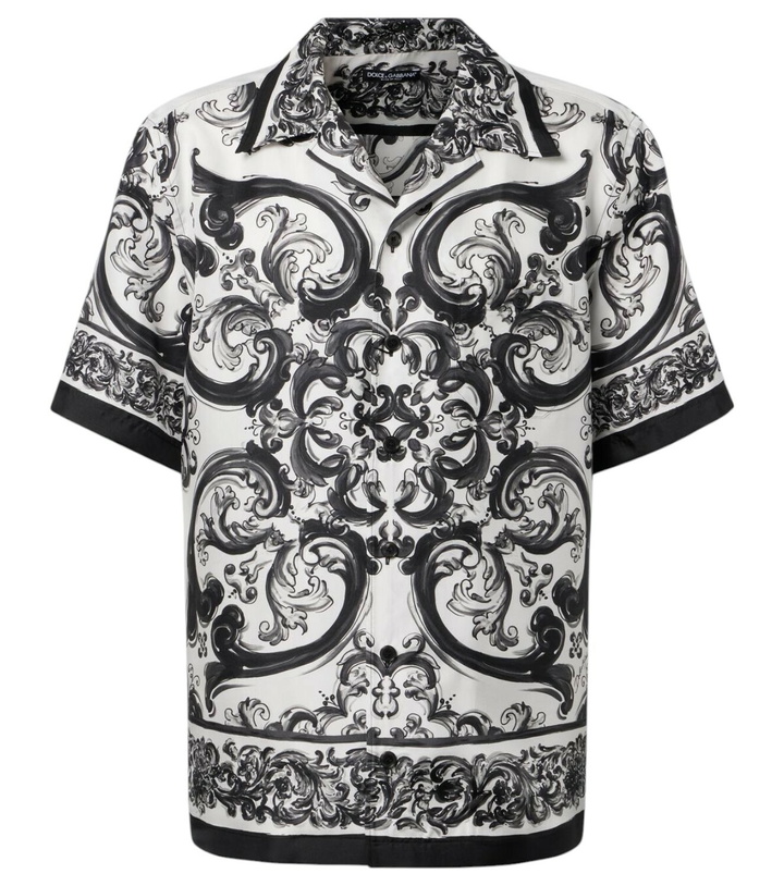 Photo: Dolce&Gabbana Majolica silk twill shirt