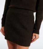 Jardin des Orangers Wool and cashmere jacquard miniskirt