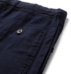 Beams Plus - Slim-Fit Tapered Cotton-Blend Twill Drawstring Trousers - Men - Storm blue