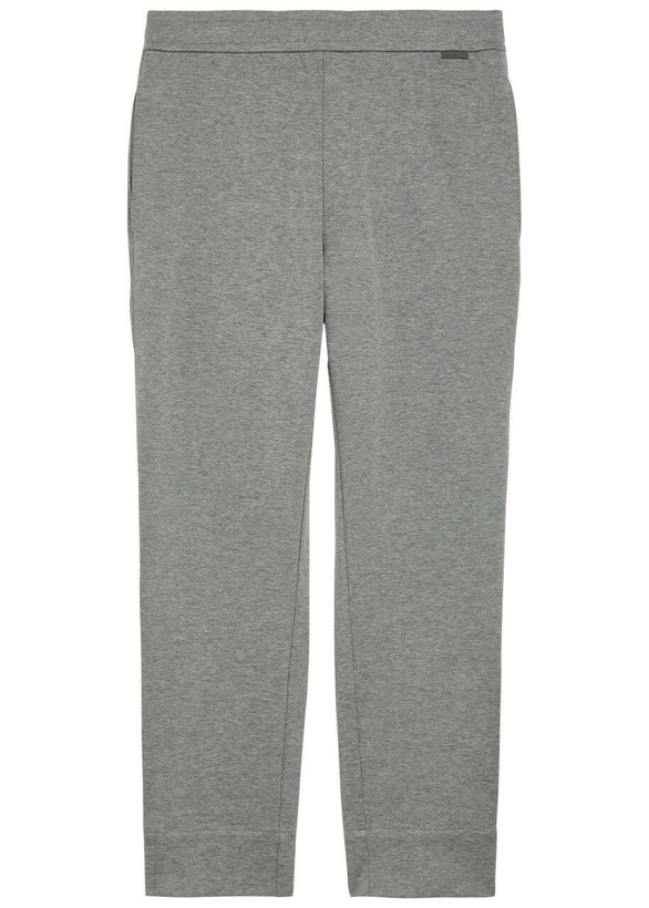 Photo: Moncler Tapered-leg Cotton-blend Sweatpants Grey