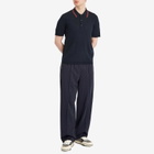 Gucci Men's Fine Gauge Wool Short Sleeve Polo Shirt in Ink/Green/Red