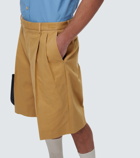 Gucci - Pleated cotton-twill shorts