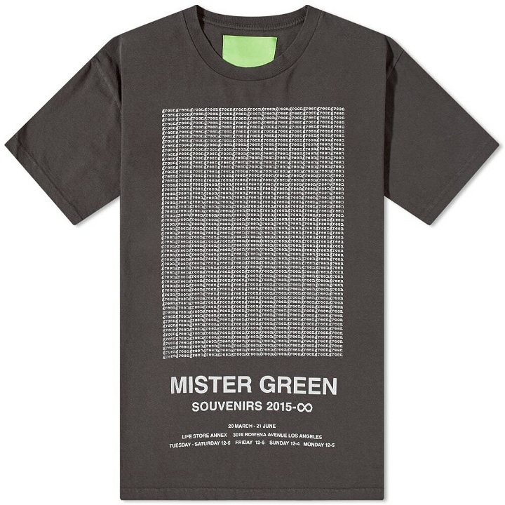 Photo: Mister Green Men's Poetry T-Shirt in 99% Black