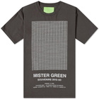 Mister Green Men's Poetry T-Shirt in 99% Black