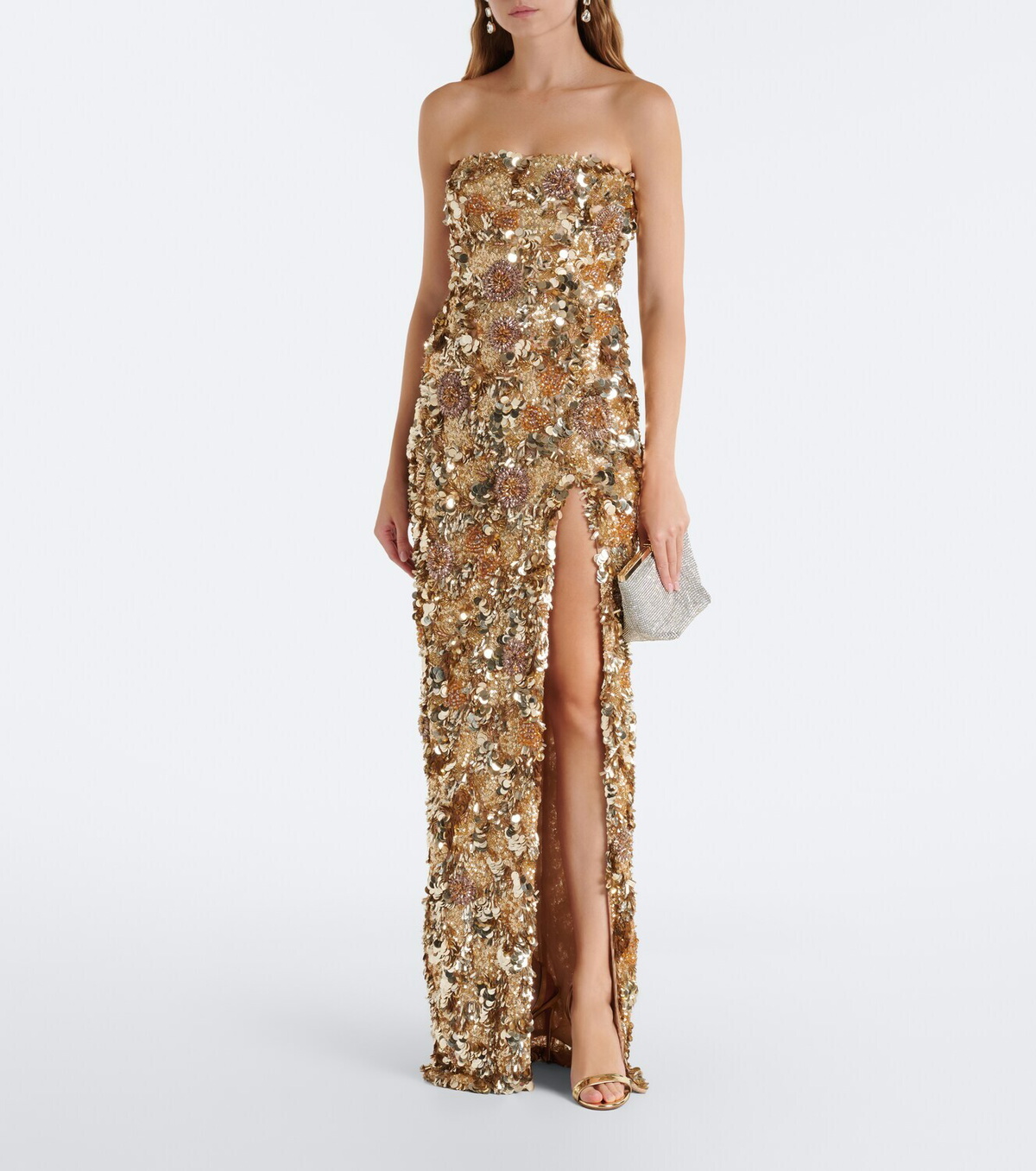 Rachel Gilbert Pepito embellished bustier gown