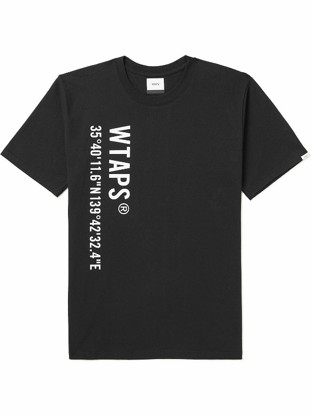 Photo: WTAPS - GPS Logo-Print Cotton-Jersey T-Shirt - Black