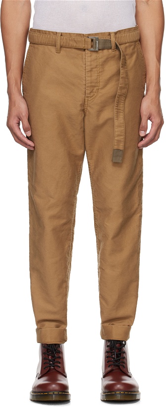 Photo: sacai Tan Belted Trousers