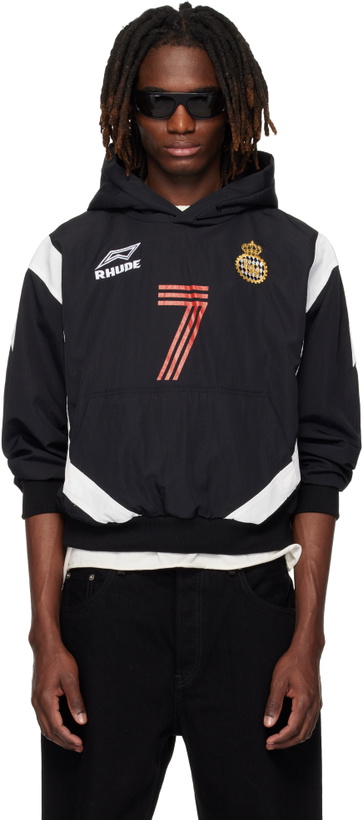 Photo: Rhude Black Lago Soccer Hoodie
