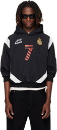 Rhude Black Lago Soccer Hoodie