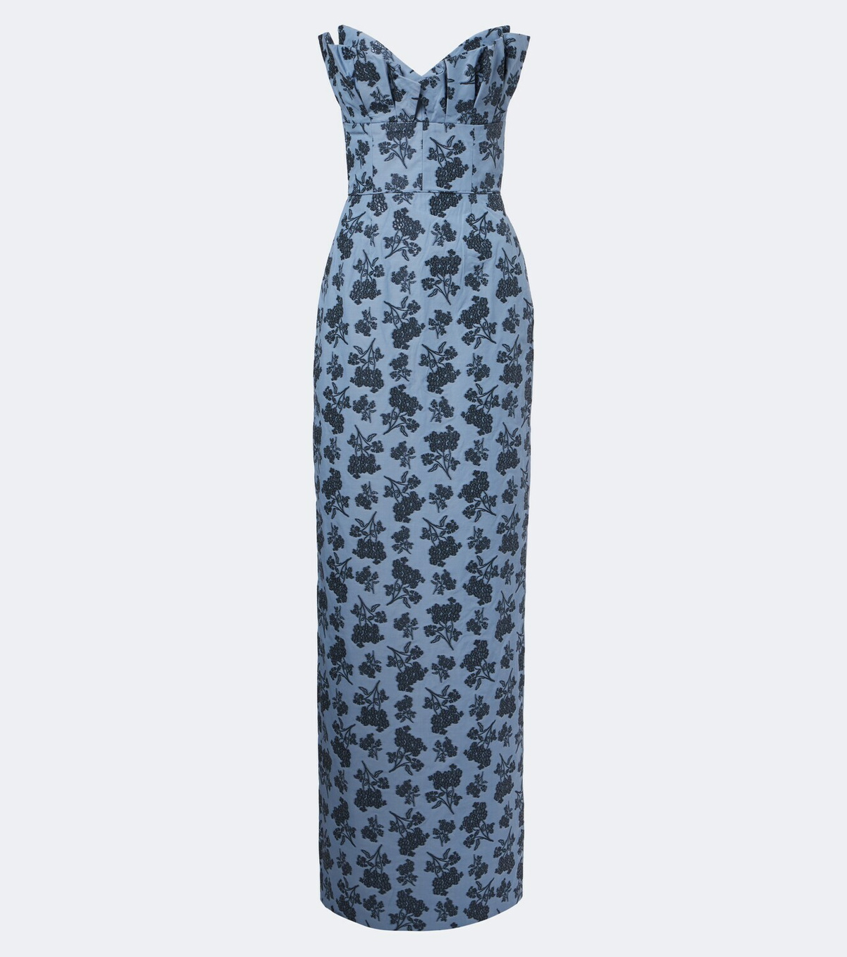 Markarian Rita floral cotton-blend bustier gown