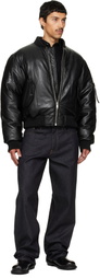 Deadwood Black Bofinger Oversized Padded Leather Jacket