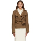 Lemaire Brown Wool Knotted Jacket