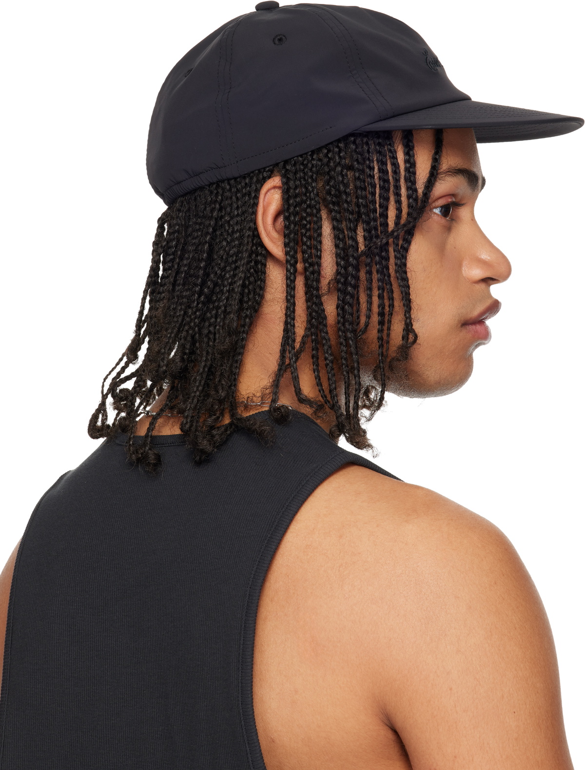 Fear of God ESSENTIALS Black Signature 5 Panel Cap