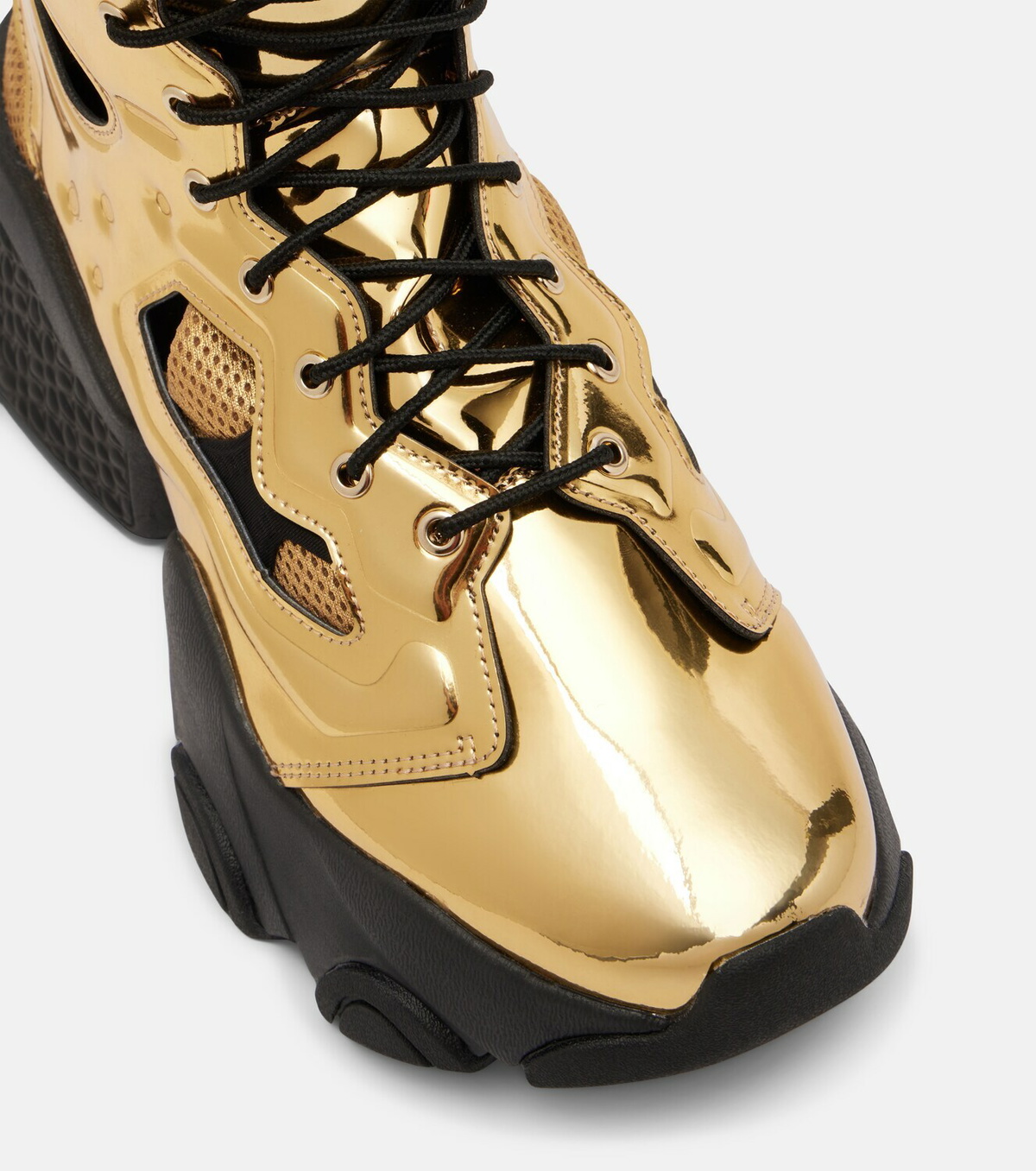 Noir Kei Ninomiya x Reebok metallic-effect cutout platform ankle boots