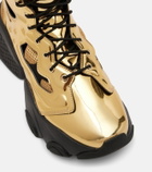 Noir Kei Ninomiya x Reebok metallic-effect cutout platform ankle boots